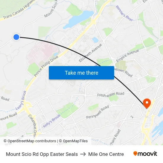 Mount Scio Rd Opp Easter Seals to Mile One Centre map