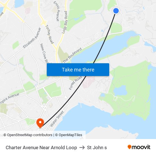 Charter Avenue Near Arnold Loop to St John s map