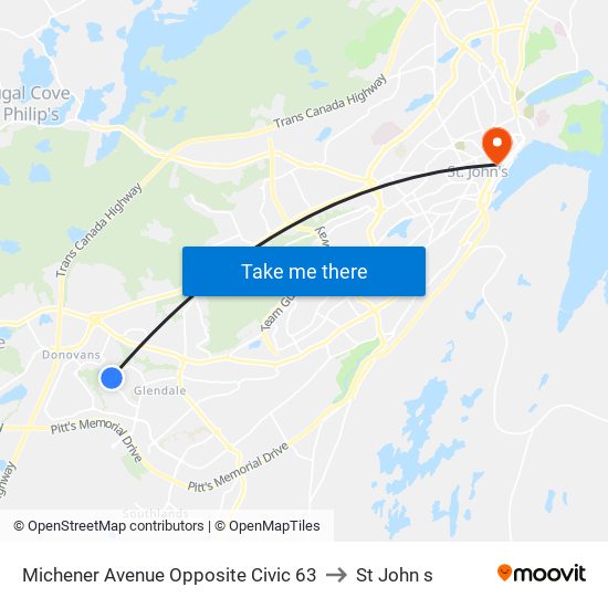 Michener Avenue Opposite Civic 63 to St John s map