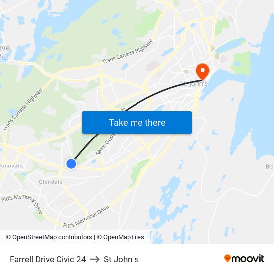 Farrell Drive Civic 24 to St John s map