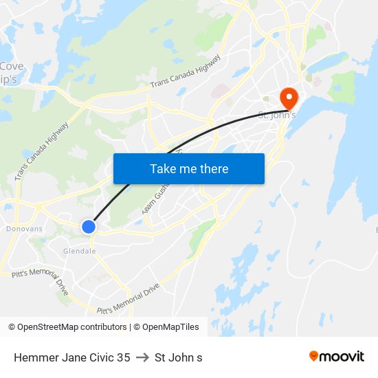 Hemmer Jane Civic 35 to St John s map