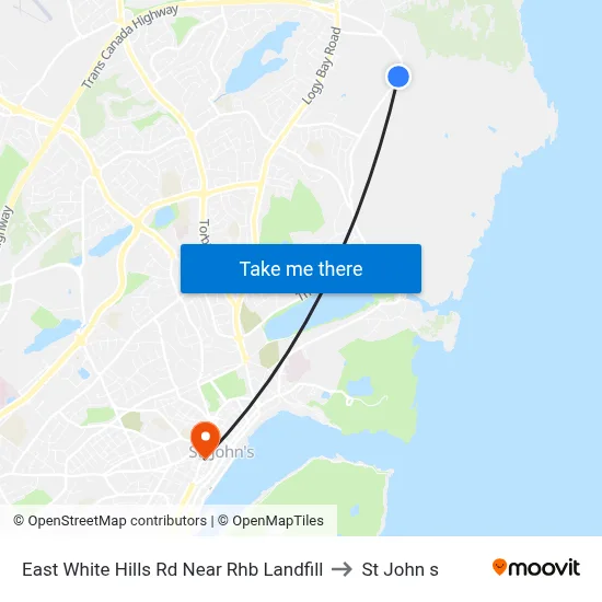 East White Hills Rd Near Rhb Landfill to St John s map