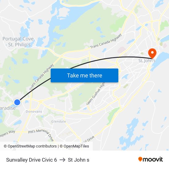 Sunvalley Drive Civic 6 to St John s map