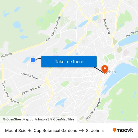 Mount Scio Rd Opp Botanical Gardens to St John s map