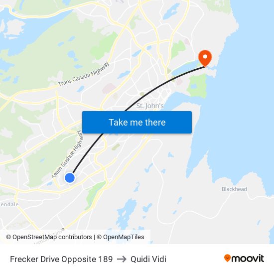 Frecker Drive Opposite 189 to Quidi Vidi map