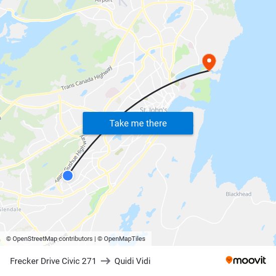 Frecker Drive Civic 271 to Quidi Vidi map