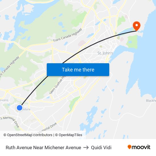 Ruth Avenue Near Michener Avenue to Quidi Vidi map