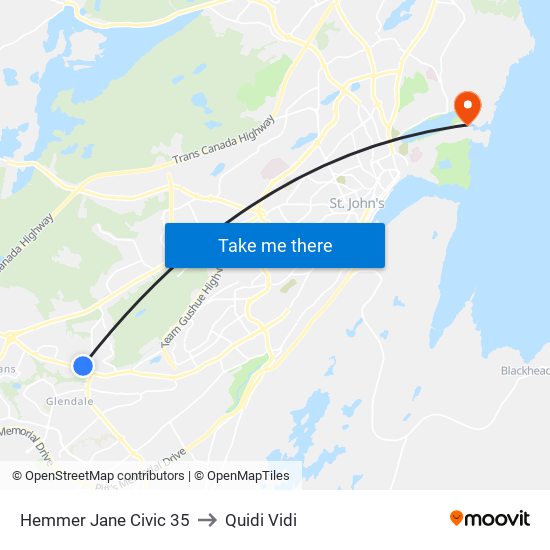 Hemmer Jane Civic 35 to Quidi Vidi map