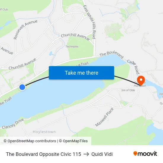 The Boulevard Opposite Civic 115 to Quidi Vidi map