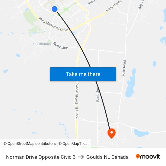 Norman Drive Opposite Civic 3 to Goulds NL Canada map