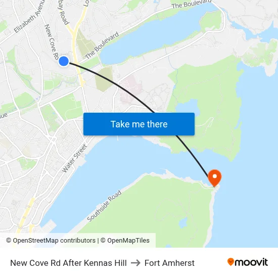 New Cove Rd After Kennas Hill to Fort Amherst map