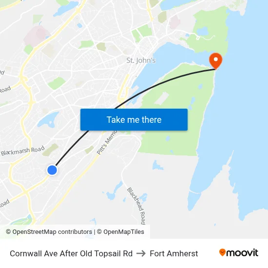 Cornwall Ave After Old Topsail Rd to Fort Amherst map