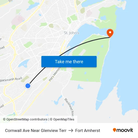 Cornwall Ave Near Glenview Terr to Fort Amherst map
