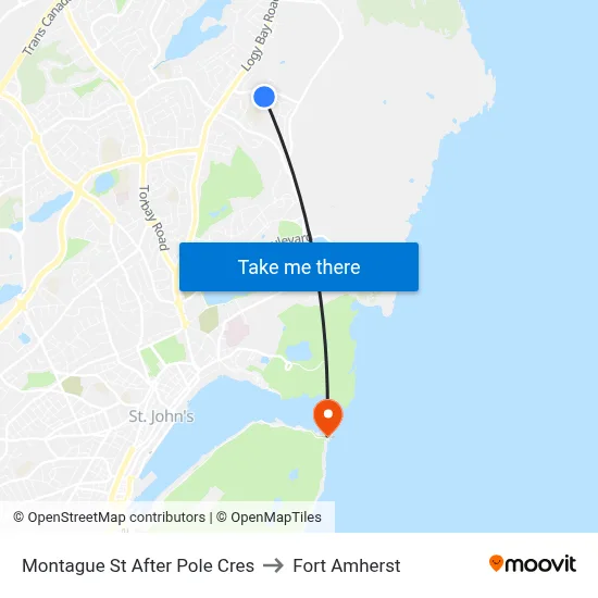 Montague St After Pole Cres to Fort Amherst map