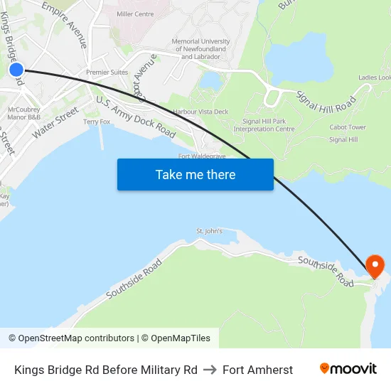 Kings Bridge Rd Before Military Rd to Fort Amherst map