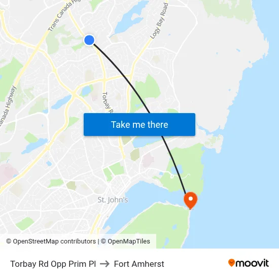 Torbay Rd Opp Prim Pl to Fort Amherst map