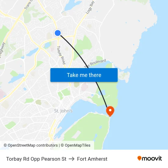 Torbay Rd Opp Pearson St to Fort Amherst map