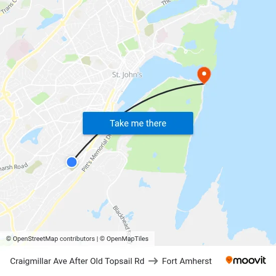 Craigmillar Ave After Old Topsail Rd to Fort Amherst map