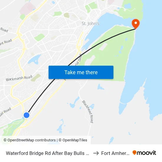 Waterford Bridge Rd After Bay Bulls Rd to Fort Amherst map
