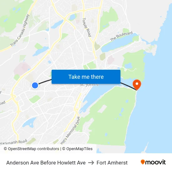 Anderson Ave Before Howlett Ave to Fort Amherst map