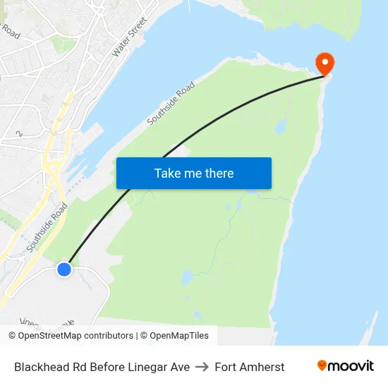 Blackhead Rd Before Linegar Ave to Fort Amherst map
