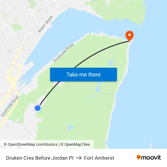 Druken Cres Before Jordan Pl to Fort Amherst map