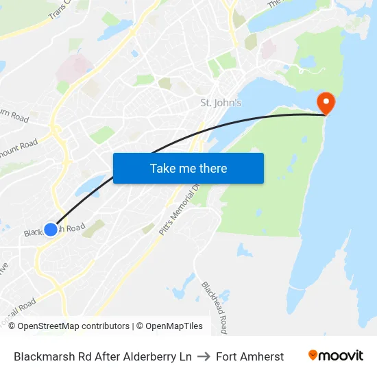 Blackmarsh Rd After Alderberry Ln to Fort Amherst map