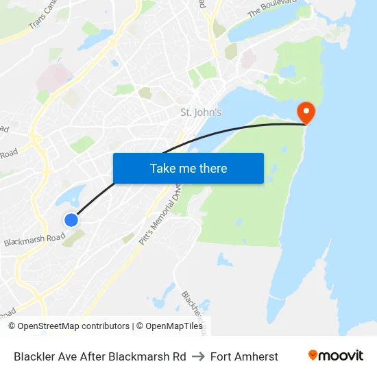 Blackler Ave After Blackmarsh Rd to Fort Amherst map