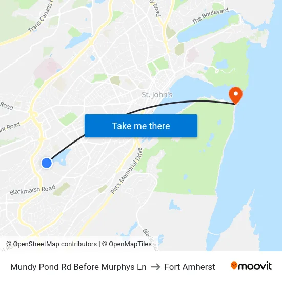 Mundy Pond Rd Before Murphys Ln to Fort Amherst map