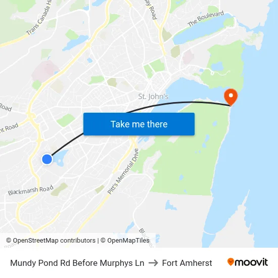 Mundy Pond Rd Before Murphys Ln to Fort Amherst map