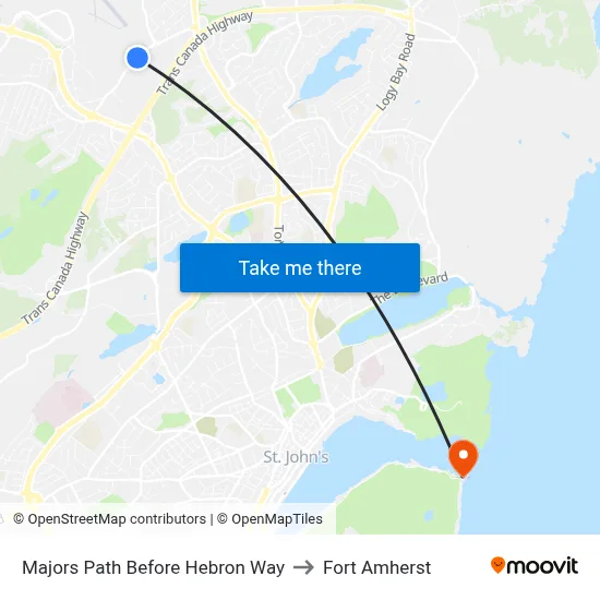 Majors Path Before Hebron Way to Fort Amherst map