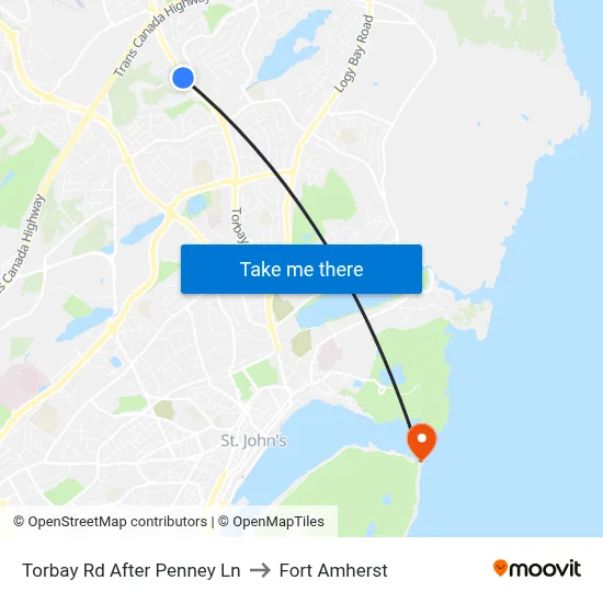 Torbay Rd After Penney Ln to Fort Amherst map