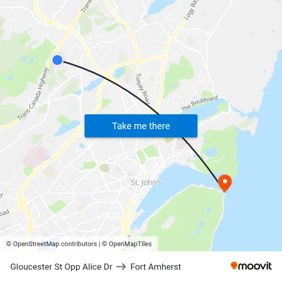 Gloucester St Opp Alice Dr to Fort Amherst map