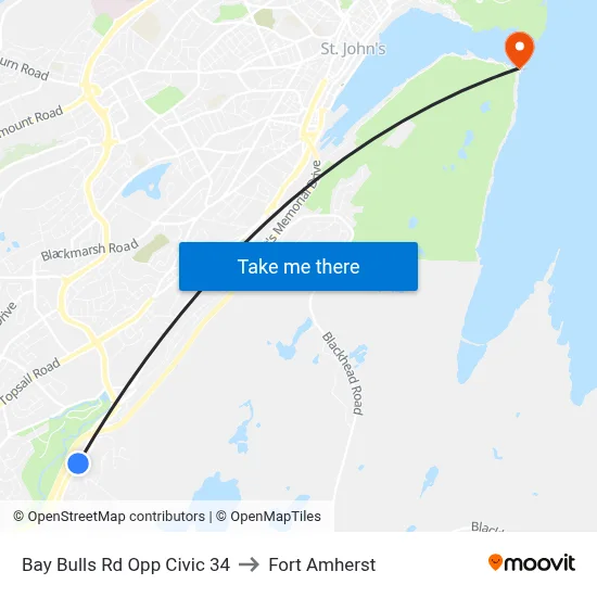 Bay Bulls Rd Opp Civic 34 to Fort Amherst map