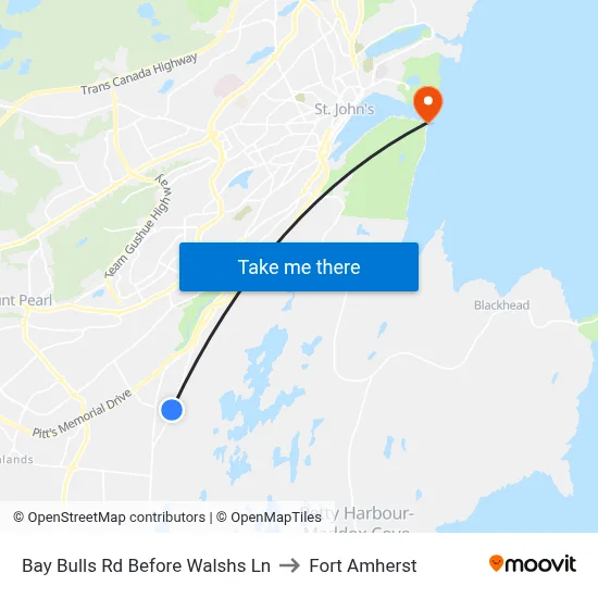 Bay Bulls Rd Before Walshs Ln to Fort Amherst map