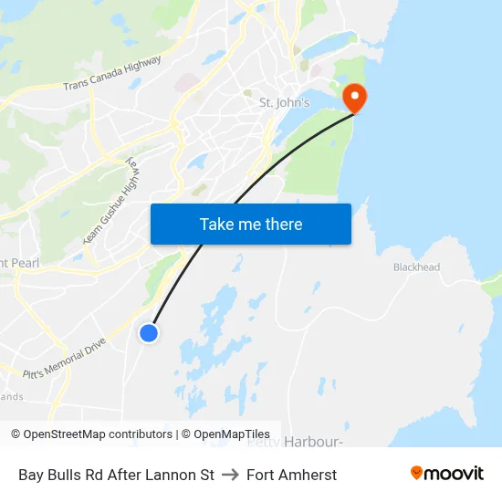 Bay Bulls Rd After Lannon St to Fort Amherst map