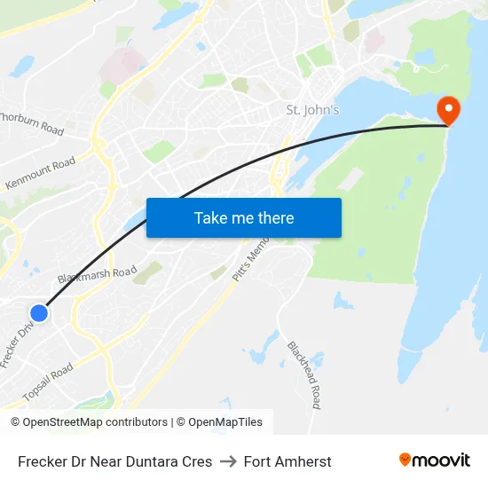 Frecker Dr Near Duntara Cres to Fort Amherst map