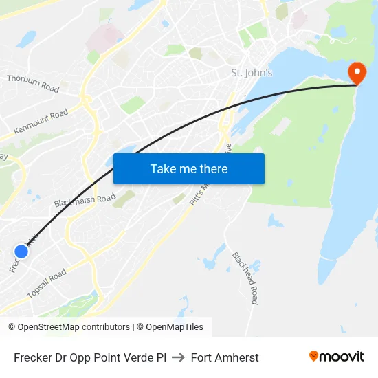 Frecker Dr Opp Point Verde Pl to Fort Amherst map