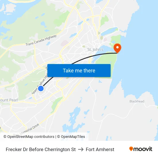 Frecker Dr Before Cherrington St to Fort Amherst map