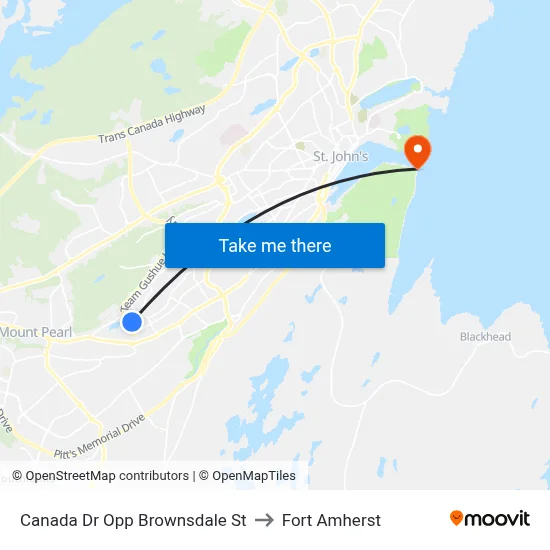 Canada Dr Opp Brownsdale St to Fort Amherst map