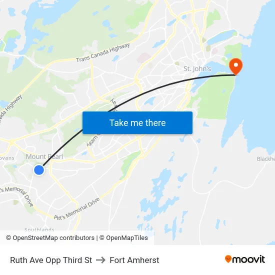 Ruth Ave Opp Third St to Fort Amherst map