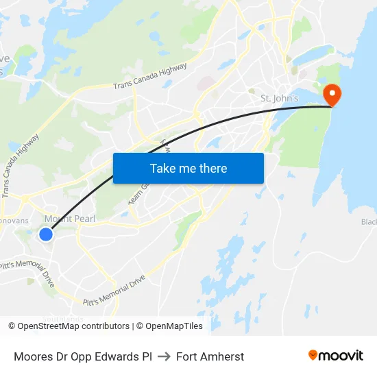 Moores Dr Opp Edwards Pl to Fort Amherst map