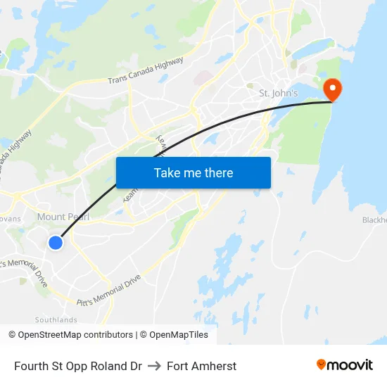 Fourth St Opp Roland Dr to Fort Amherst map