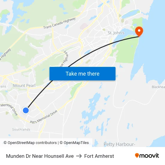 Munden Dr Near Hounsell Ave to Fort Amherst map
