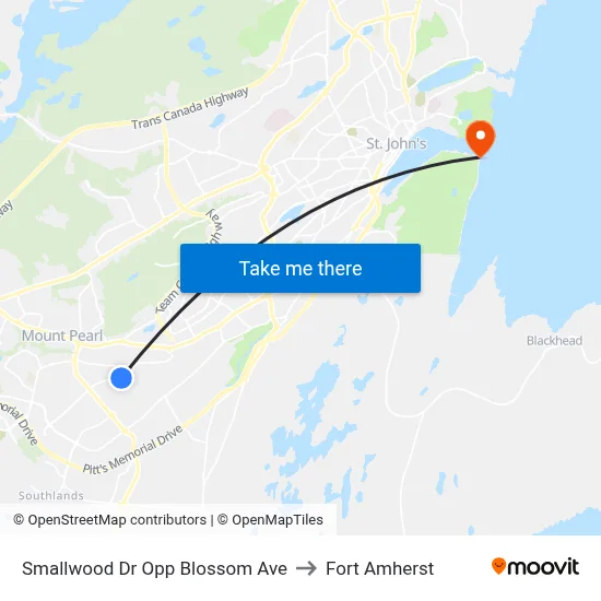 Smallwood Dr Opp Blossom Ave to Fort Amherst map