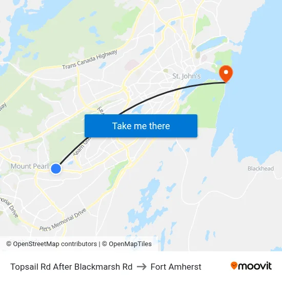 Topsail Rd After Blackmarsh Rd to Fort Amherst map