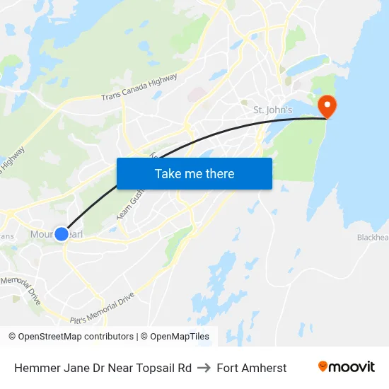 Hemmer Jane Dr Near Topsail Rd to Fort Amherst map