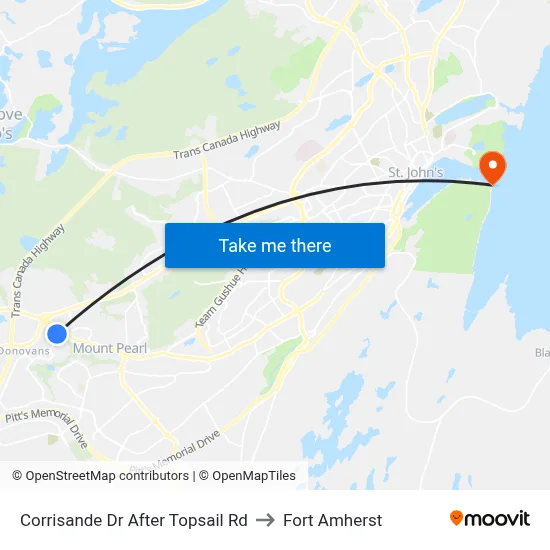 Corrisande Dr After Topsail Rd to Fort Amherst map