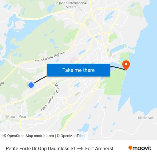 Petite Forte Dr Opp Dauntless St to Fort Amherst map