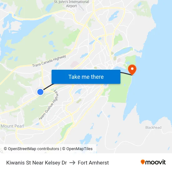 Kiwanis St Near Kelsey Dr to Fort Amherst map